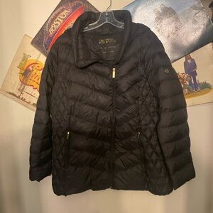 MICHAEL MICHAEL KORS ASYMMETRICAL ZIPPERED DOWN PUFFER JACKET XXL